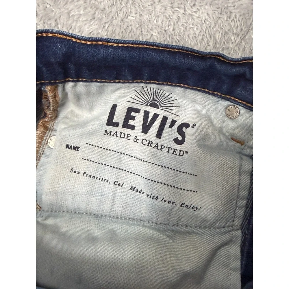 Levis 512 Jeans Mens 32x32 Blue Slim Taper Made & Crafted‎ Organic Cotton Denim
